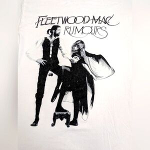 Fleetwood Mac Rumors Album Cover White T-shirt Size Large